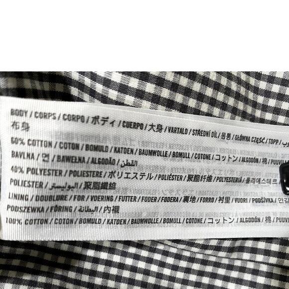 Abercrombie & Fitch Gingham Black/Gray/White Plaid Crop Top - Sz. Large (NWOT) - Picture 10 of 10